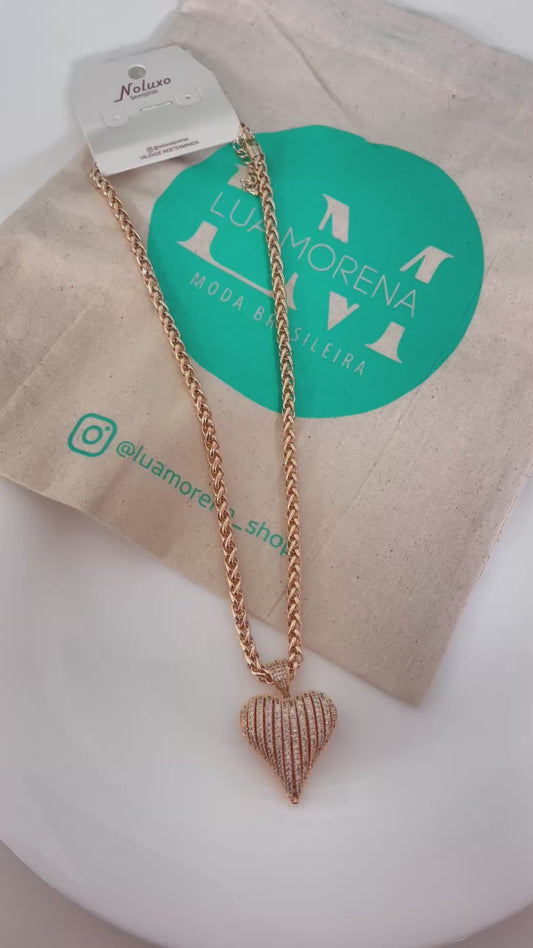 Collar  Mega Corazon Brillante